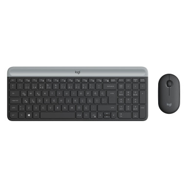 Logitech® MK470 Slim Wireless Keyboard and Mouse Combo, Grafit