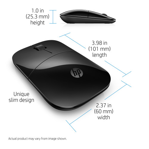 V0L79AA#ABB-FL, HP Campus Wireless Mouse Z3700 (schwarz)